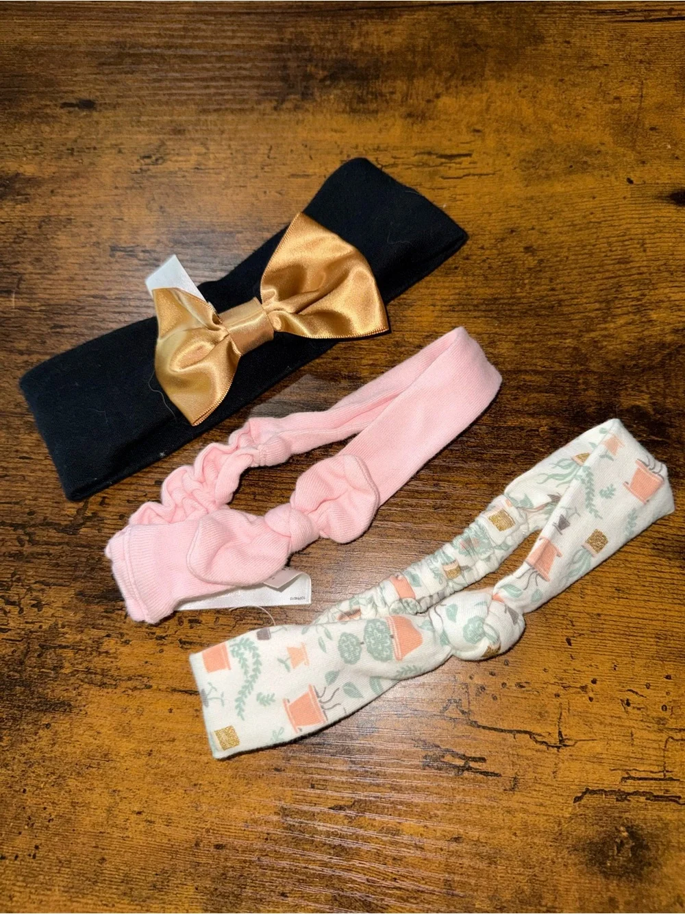 Baby & Toddler Headband Set - Pink, Black & Cream